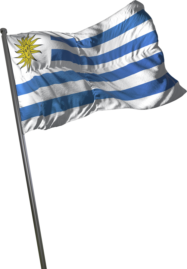 Uruguay Flag Waving 